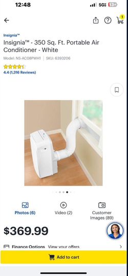 Portable Air Conditioner Insignia™ - 350 Sq. Ft.