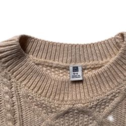 Uniqlo Girls Sweater Dress - Light Dusty Pink - 5/6YR