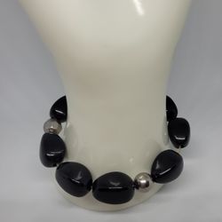 Black and Silver Beaded Beautiful Bracelet