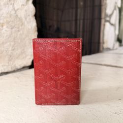 Rare Red Goyard Saint Marc 6-Slot Bi-Fold Wallet - Purchased in Beverly Hills!