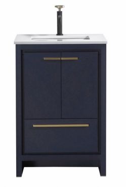 24” blue vanity