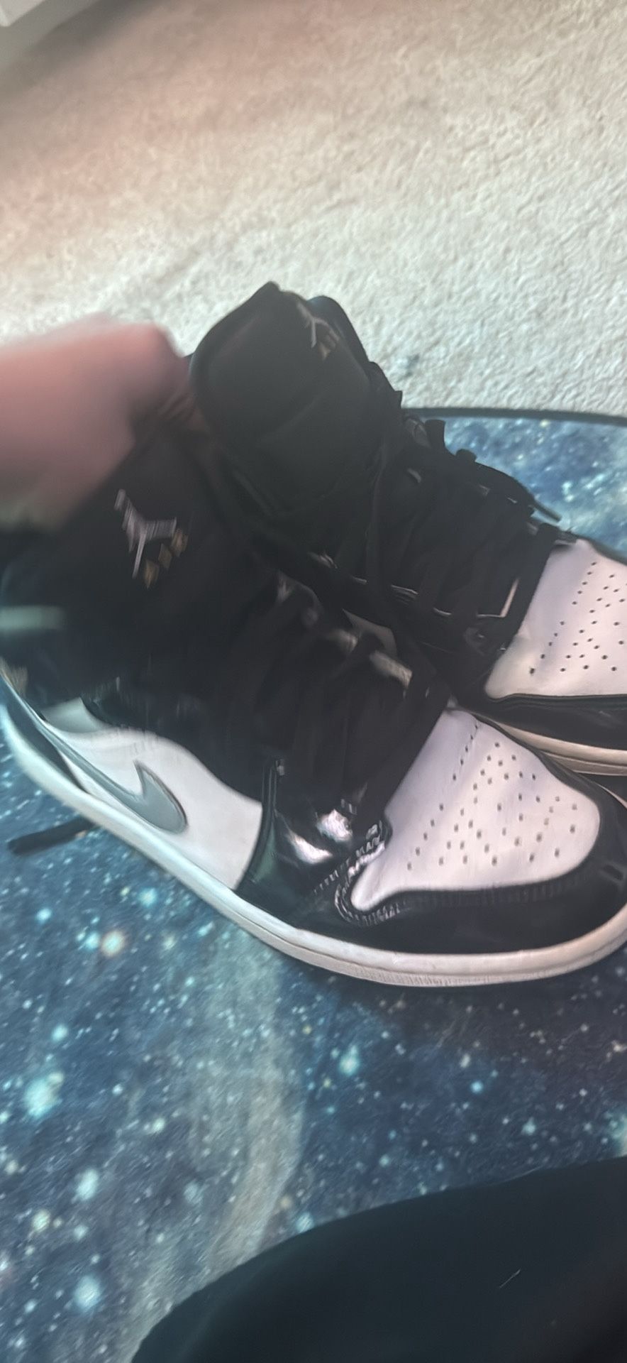 Jordan 1 Nike Air Black White Gray Size 8.5Y