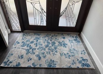 SAFAVIEH Evoke Collection 4' x 6' Grey/Light Blue