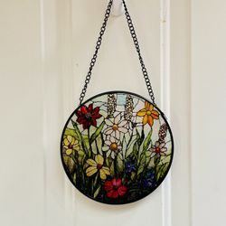 New Multicolored Stained Glass Window Hanging
