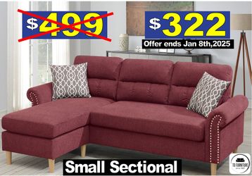 Small Red Sectional 