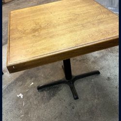 Table, 42 Inch Square Oak Grain