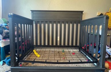 Redmond solid grey 4 in 1 crib