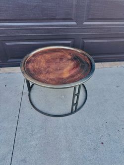 Rustic Metal Coffee table 30 inch X19