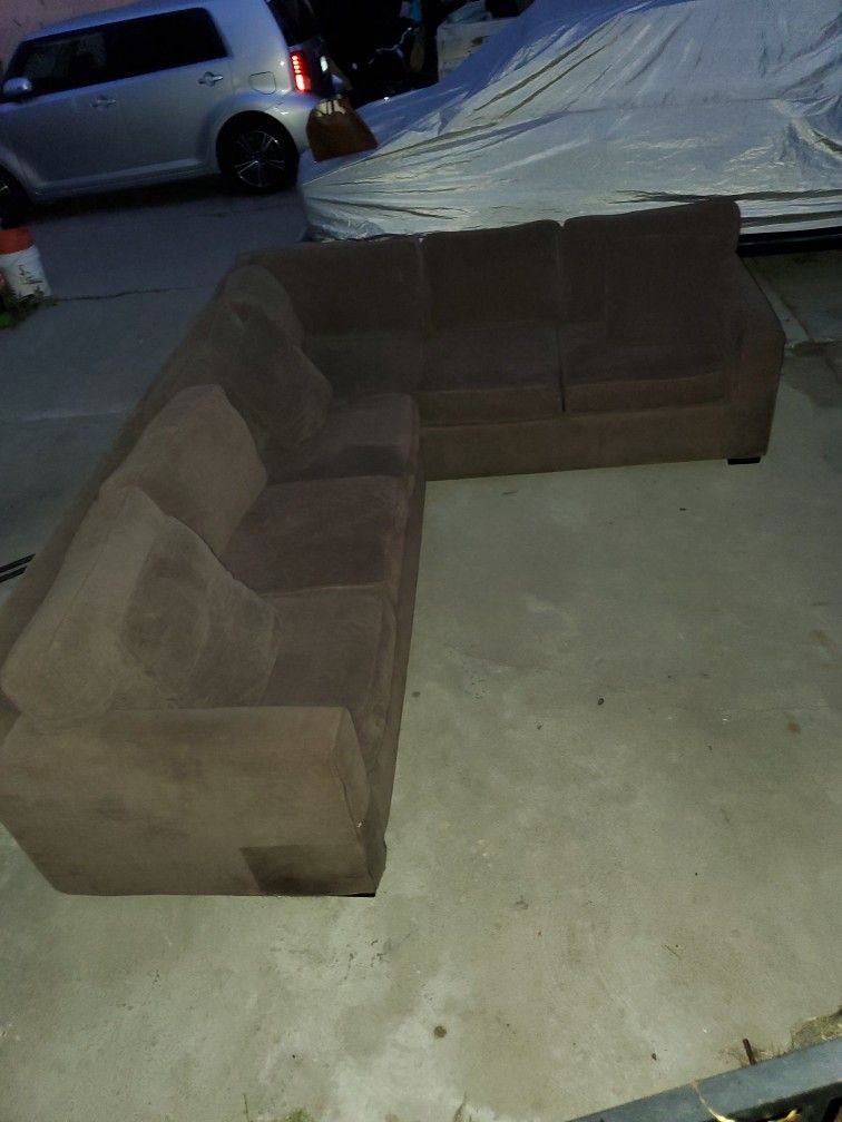 Selling Sectional Sofas In Good Condition Color Brown For $350