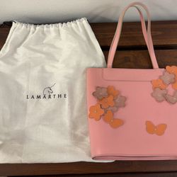 LAMARTHE LEATHER HANDBAG-SEMI RIGID-WITH ORIGINAL DUST COVER