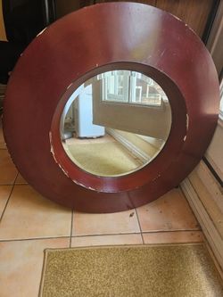 Burgundy mirror