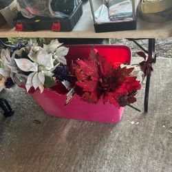 Fall Flowers, Christmas Ornaments, Christmas Flowers Some Stamps Ribbon