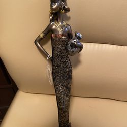 Beautiful African Woman Figurine