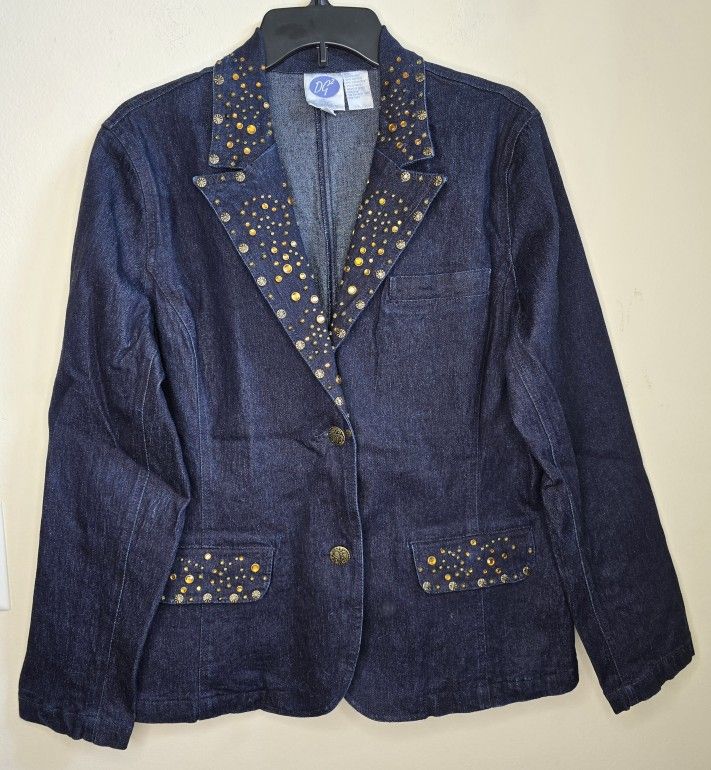 DG2 By Diane Gilman Women's Jean Blazer