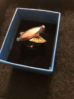 Citrine & Helenite Sterling Silver Ring