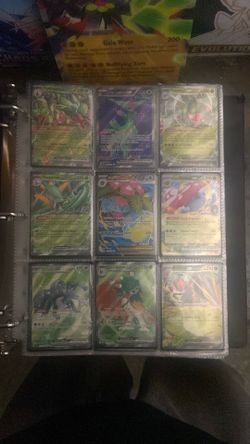 Pokemon cards in binder