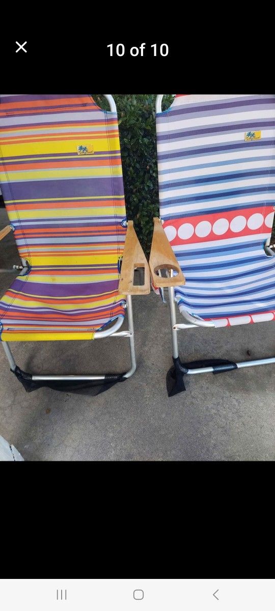 High Beach Chair $15 Each ,beach Umbrella $15 Each