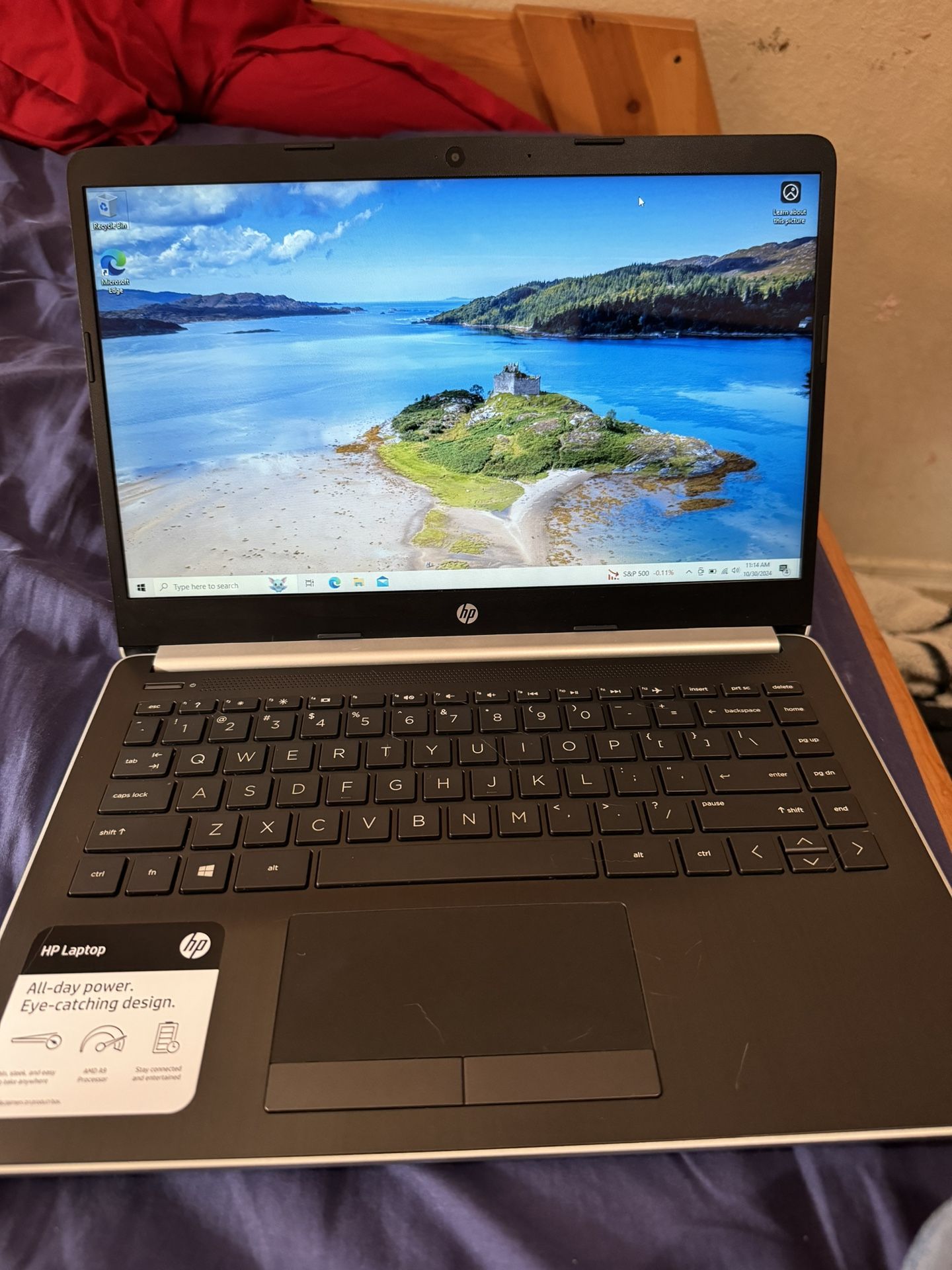 HP 14-dk0002dx 14" WLED Laptop AMD A9-9425 Dual-Core 3.1 GHz 4GB DDR4 128GB SSD AMD Radeon R5 Graphics Windows 10 Home