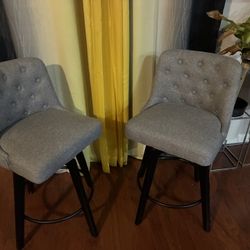 Brand New Two Gray Bar Stools 
