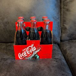 Circa 2000 Coca Cola Bottles, 6 Pack