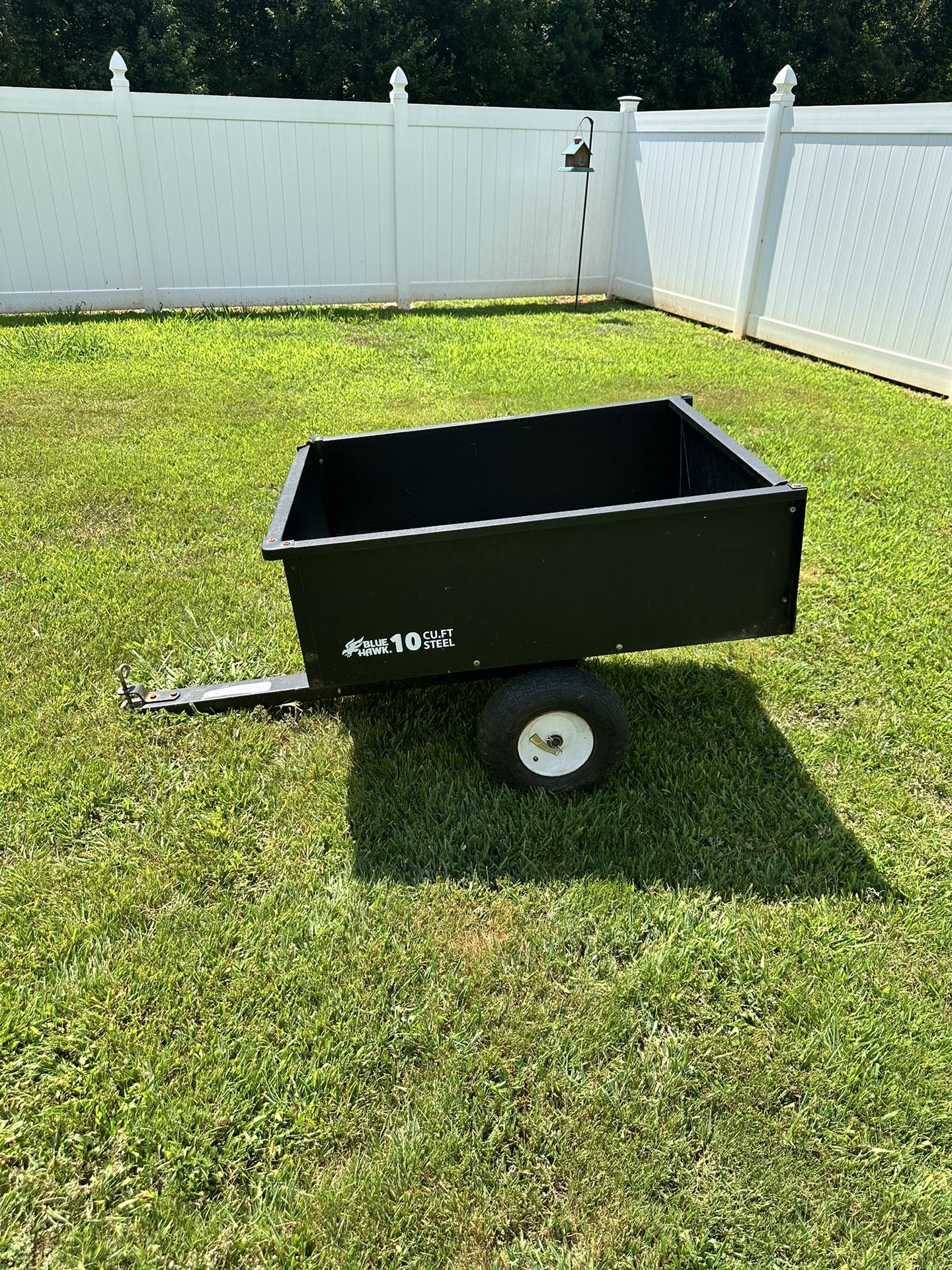PULL BEHIND DUMP YARD CART 400 LB WEIGHT CAPACITY 10cu FT.