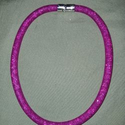 Swarovski Stardust Fuchsia Double Bracelet - Small 