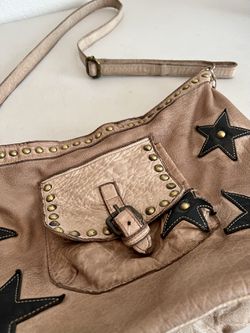 NEW - Distressed Italian Leather Boho Crossbody Bag for Sale in