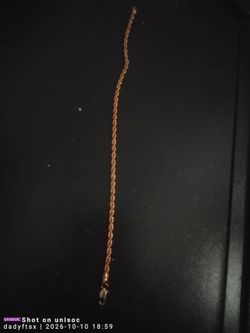 10 karat gold 8 in rope bracelet