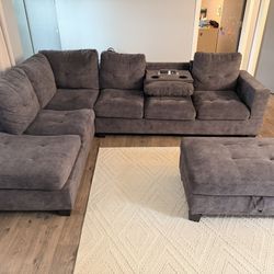 Sectional with Ottoman For Free 