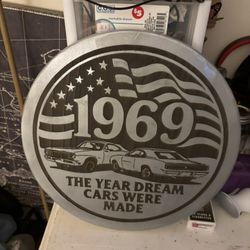 1969 vintage cars sign