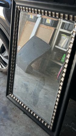 Large Decorative Wall Mirror – 31” x 44” – Black Framed