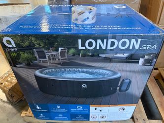 Avenli London 2-3 Person Inflatable Hot Tub Spa with Cover, 105 Water Jets, Heats up to 104°F