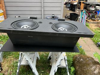 Pair of Memphis Power Reference  PR15D4V2 15”  dual 4-ohm Speakers in Custom Enclosure