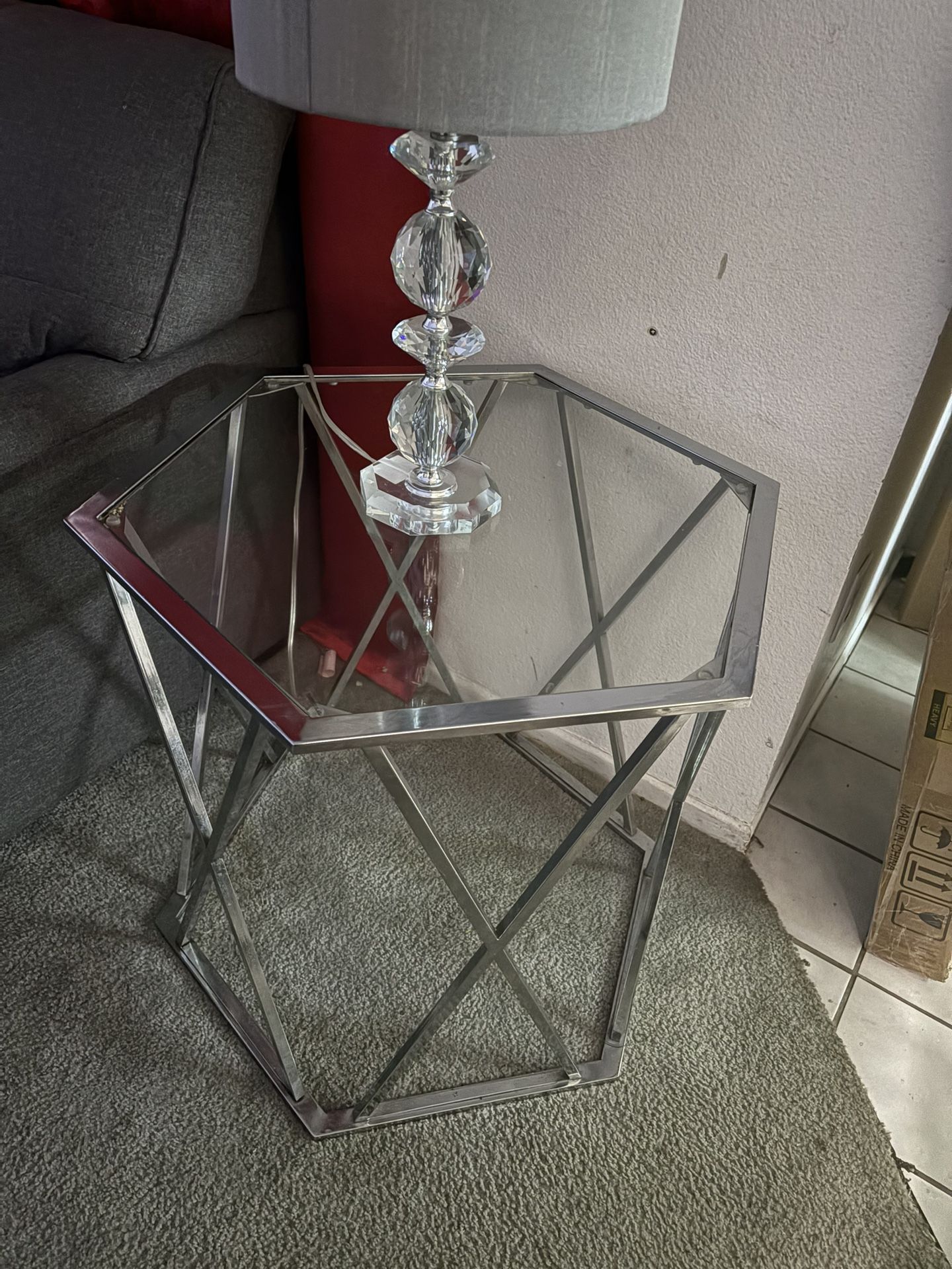 Silver Entryway Table, Signed Tables And Coffee Table
