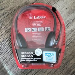 Logitech Labtec Stereo 342 Headset Headphone W/Microphone