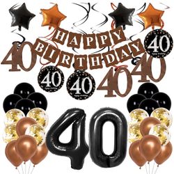 40th Birthday Decorations Kit