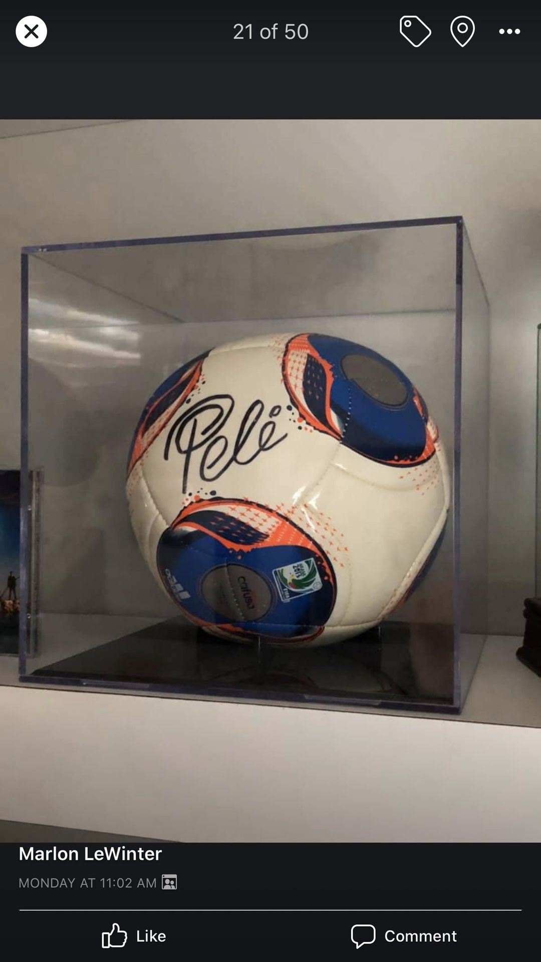 Pele Soccer Ball Autographed With Proof