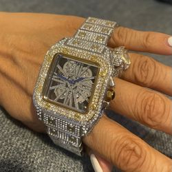 Designer Iced Diamond Watch