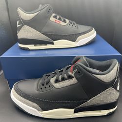 Jordan 3 Retro Levi’s Black – Size 10.5 – IR0914-400 – Denim
