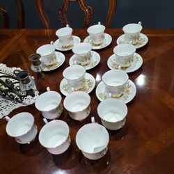 Antique Tee Cups And Plates 20 Pieces