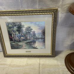 Wall Art: Kinkade- "Hometown Lake"