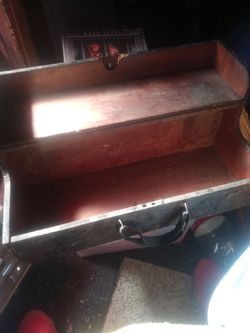 Vintage wooden tool chest