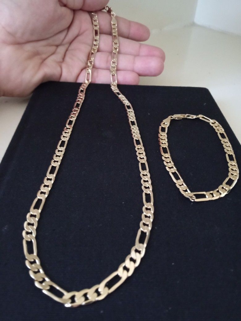 Gold 18k Necklace Chain Bracelet