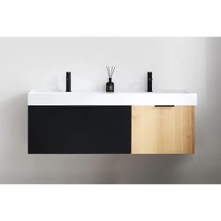 55in Acero Floating Doble Vanity 