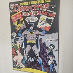 Detective Comics #387 (30th Anniversary issue) wooden wall poster
