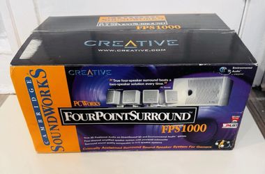 Found FourPointSurround FPS1000 4.1 surround speakers in garage sale.