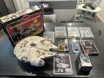 Nice Lot Of Star Wars Original. AFA Sealed Boxed & Palitoy Millennium Falcon Complete