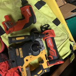 Milwaukee M18 And Dewalt 20V  Drills Hammers 