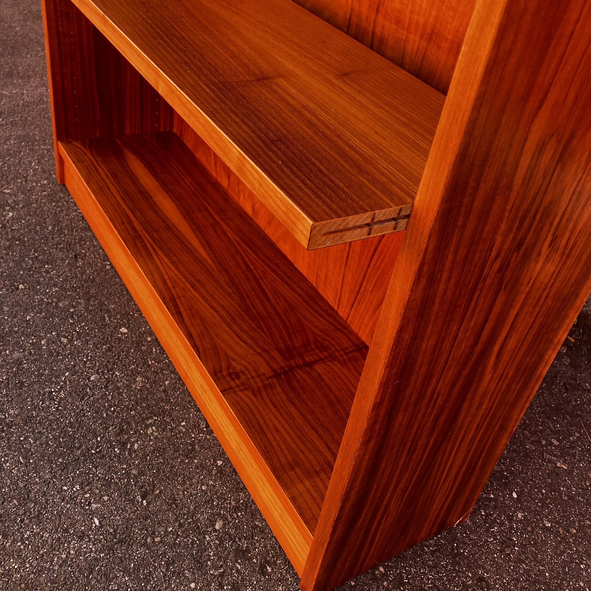 Tall Vintage Mid Century Teak Bookshelf