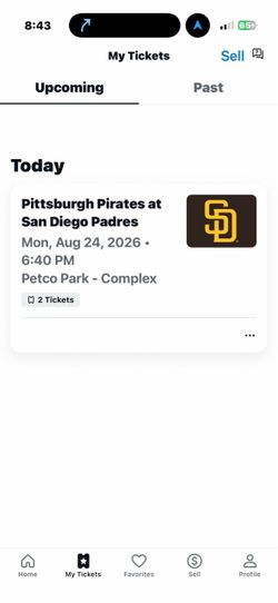 Padres  tickets ( stub hub )